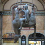 King Wenceslas riding an upside-down dead horse, Prague