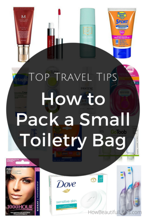 The secrets to packing a small toiletry bag