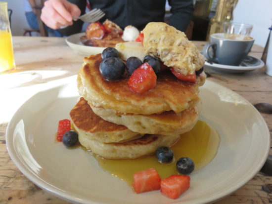 Pancakes at Flat White Kitchen. What to Do, See, and Eat in Durham England, UK