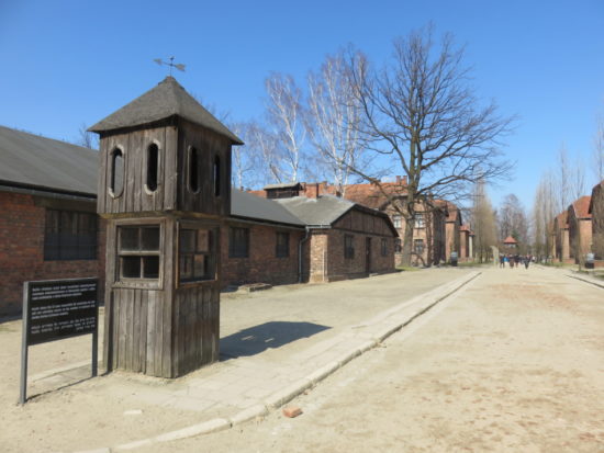 Booth were SS man conducting roll call took shelter. My Visit to Auschwitz-Birkenau Memorial and Museum