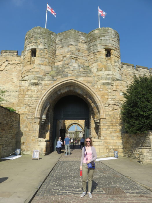 East Gate, Lincoln Castle. Exploring the Historic City of Lincoln, England
