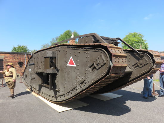 Guy Martins WW1 tank at the Museum of Lincolnshire Life. Exploring the Historic City of Lincoln, England
