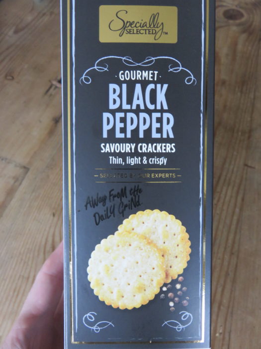 Black pepper savoury crackers. My Favourite Aldi Products I Can’t live Without