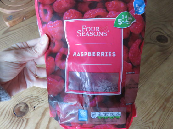 Frozen raspberries. My Favourite Aldi Products I Can’t live Without