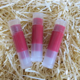 Turn your left-over lipstick into a tinted lip balm. Tinted lip balm recipe.