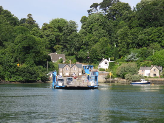King Harry Ferry. Self-Drive Itinerary Around the Coast of Cornwall England