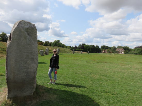 Avebury stone circle . Visiting the historic village of Avebury and its henge and stone circles, England