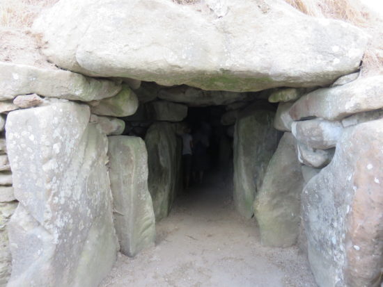 West Kennet Long Barrow. Visiting the historic village of Avebury and its henge and stone circles, England