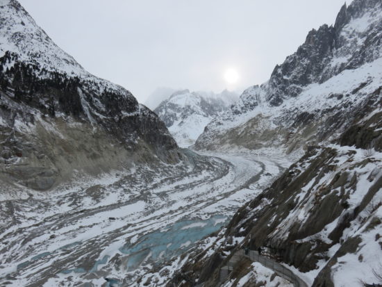 Glacier at Mer de Glace. What to See and Do in and Around Chamonix French Alps – Other Than Skiing #winterholiday #france