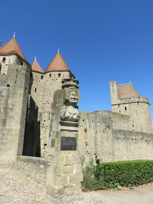 Porte Narbonnaise entrance to the medieval citadel. Day Trip to Carcassonne Medieval Citadel and Castle #france #francetravel #carcassonne