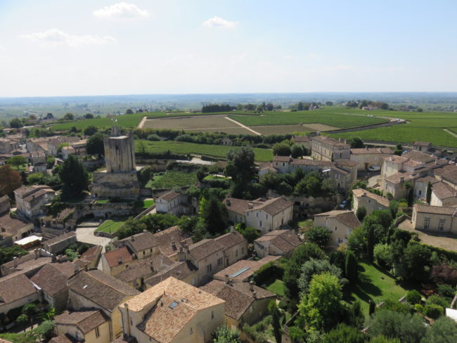 Views of Saint-Émilion from the top of the Bell Tower. A Detailed Guide on How to Spend a Day in Saint-Émilion France #france #francetravel