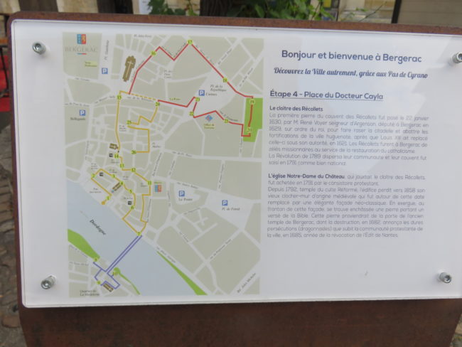 Bergerac town map of the towns sights and attractions. Exploring the historic French town of Bergerac #france #francetravel