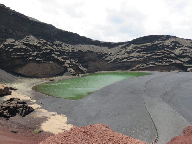 El Charco de los Clicos or the ‘Green Lagoon’. Exploring the volcanic island of Lanzarote in the Canary Islands: 5 day itinerary #lanzarote #spain