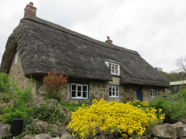 Thatched cottage in Rievaulx village. Exploring Yorkshire's Howardian Hills: Area of Outstanding Natural Beauty