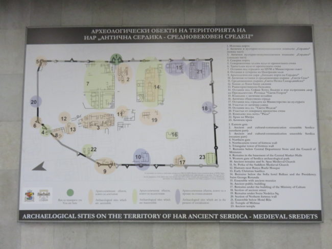 Map of the ancient City of Serdica. An afternoon exploring Sofia #bulgaria