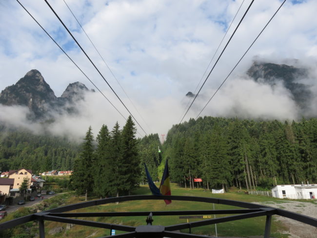 Buşteni cable car. Hiking in Romania's Bucegi Mountains