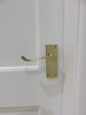 Restoring brass door handles