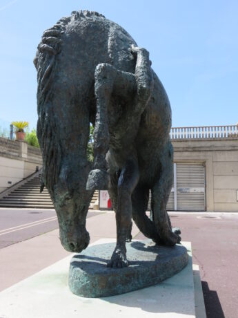 Bronze statue of Orlando Furioso